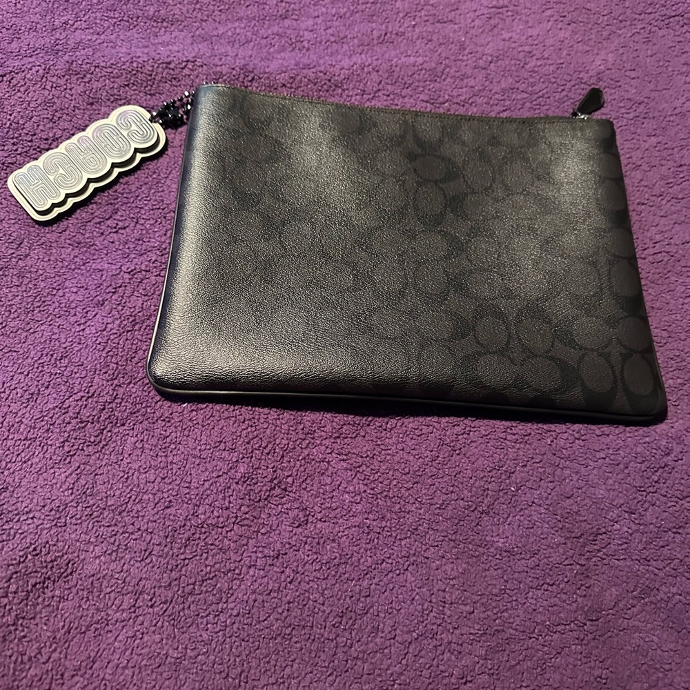 BLACK COACH CLUTCH BAG, in excellent condition.